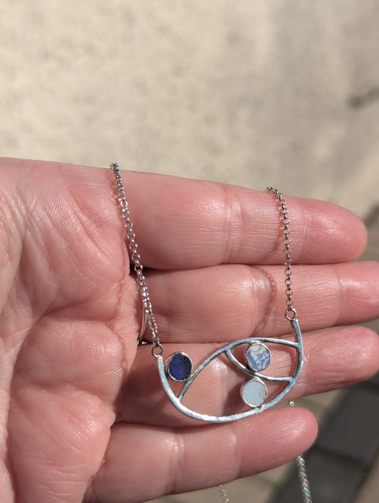 Abstract Sea Glass Necklace