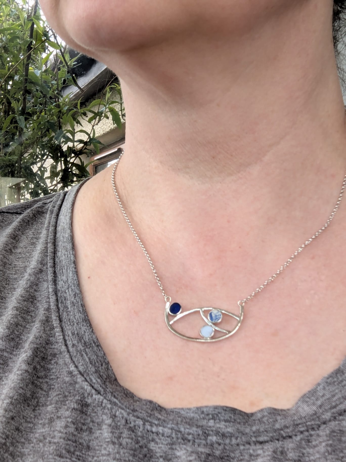Abstract Sea Glass Necklace