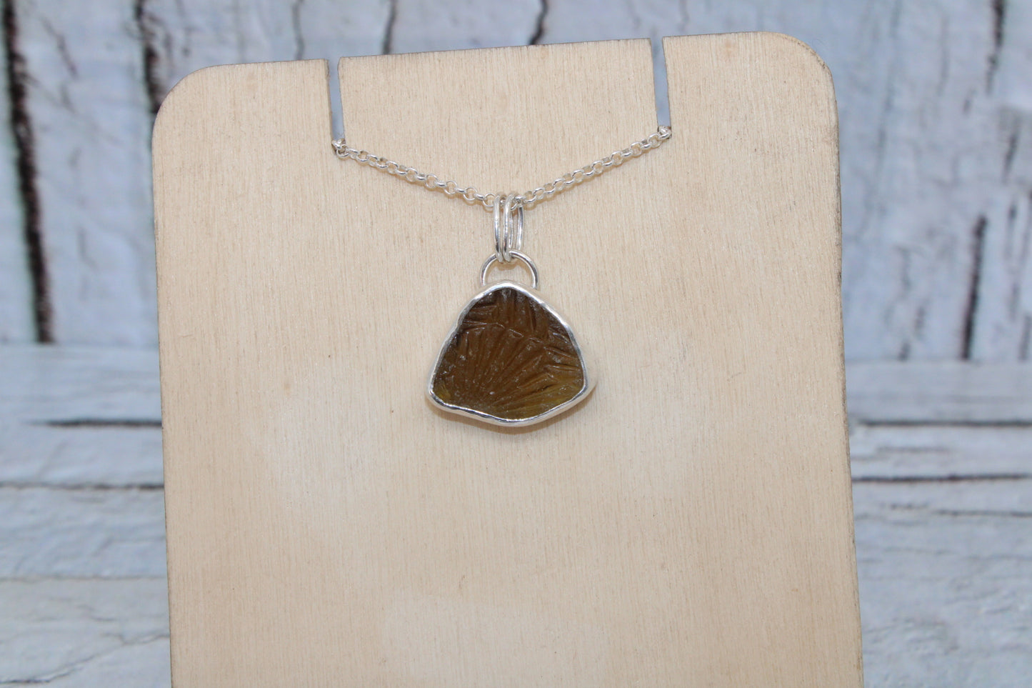 Patterned Sea Glass Necklace