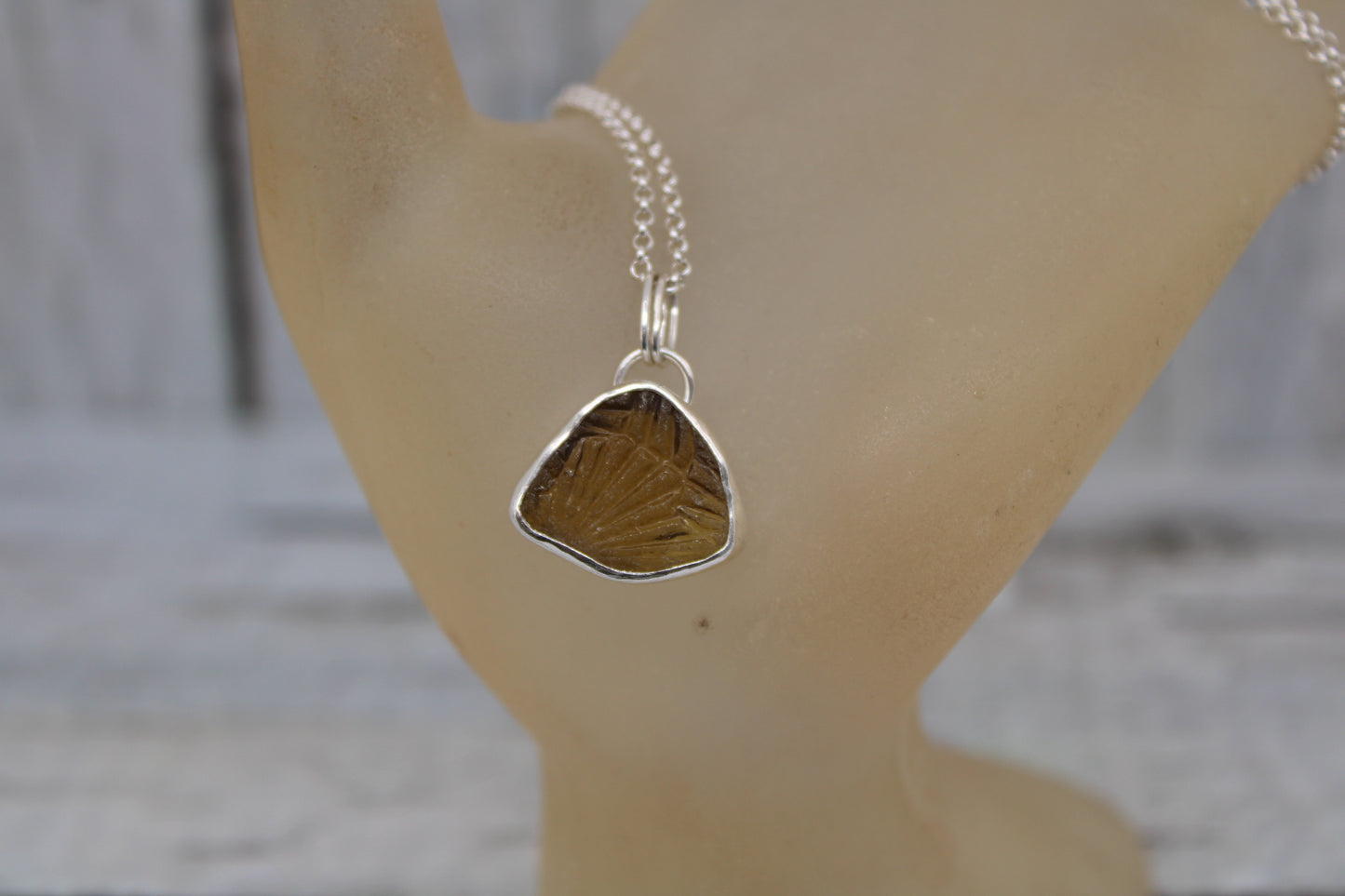 Patterned Sea Glass Necklace