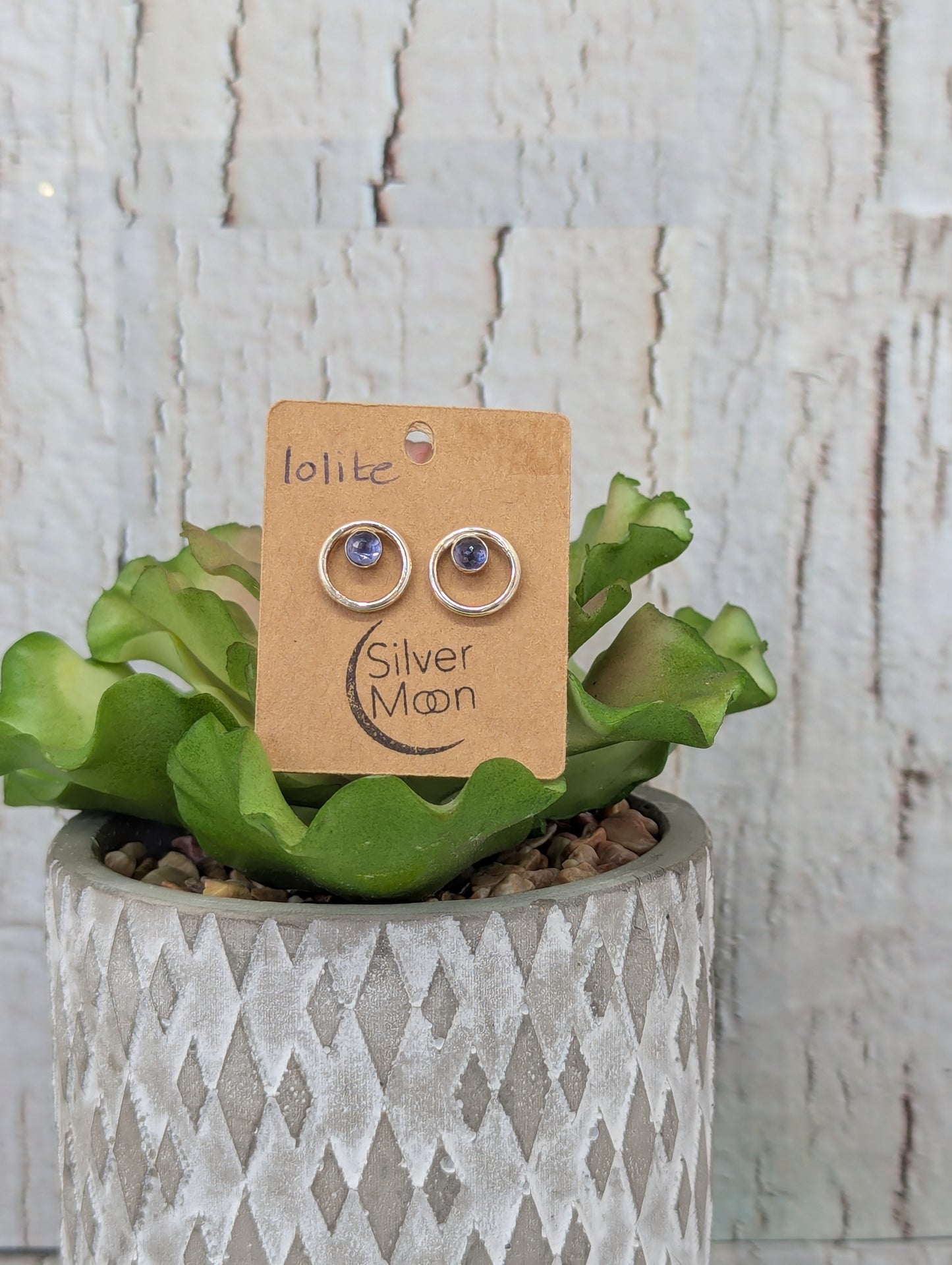 Iolite Stud Earrings