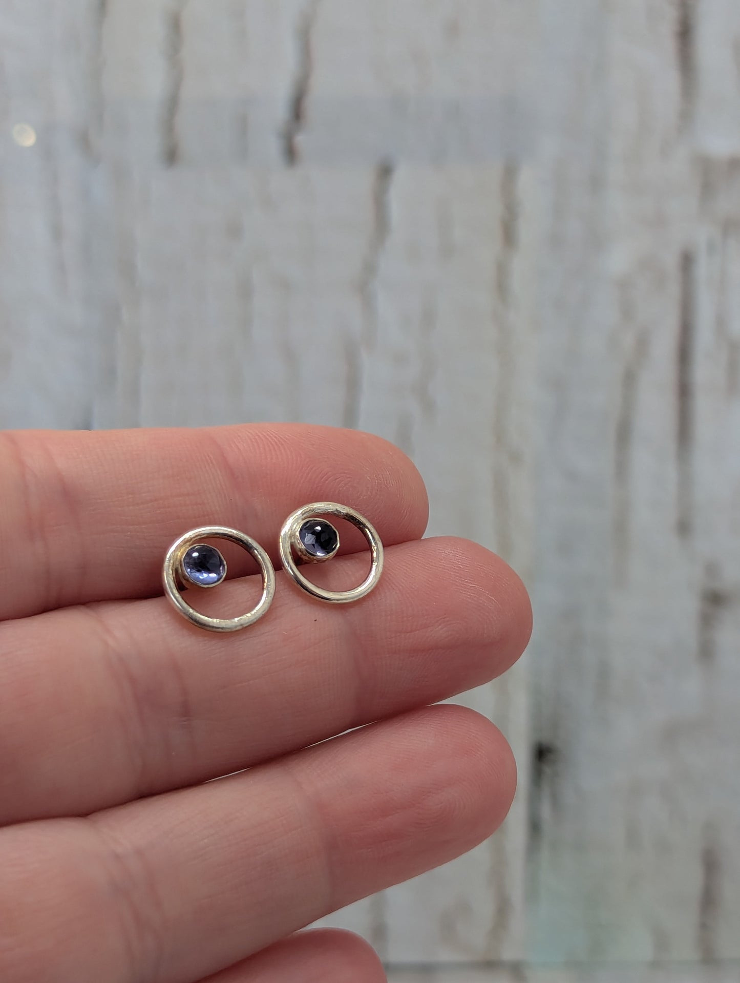 Iolite Stud Earrings