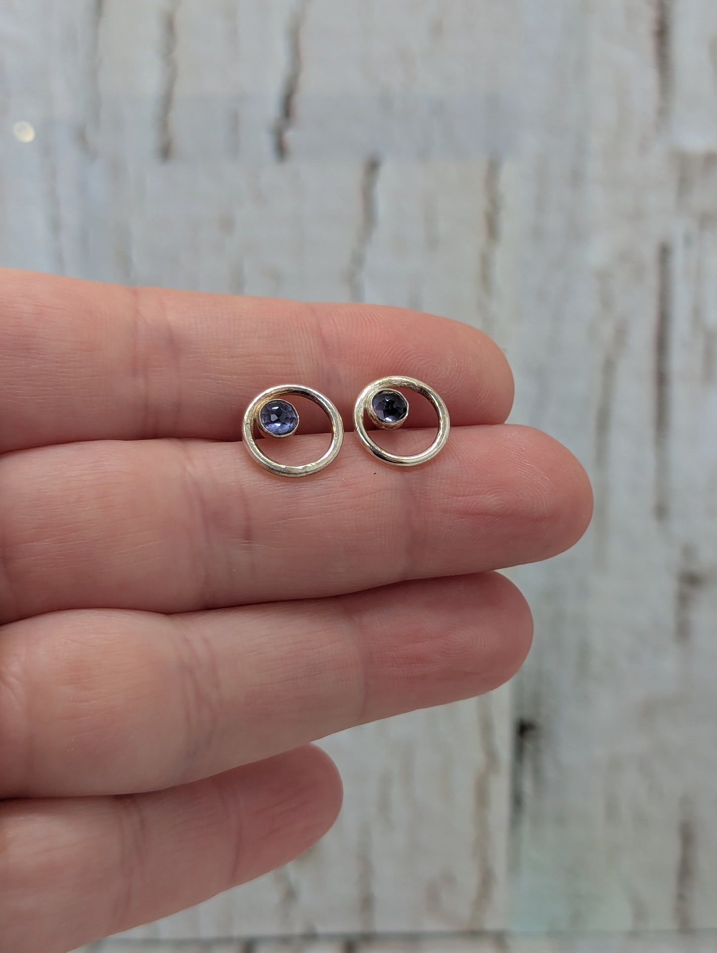 Iolite Stud Earrings