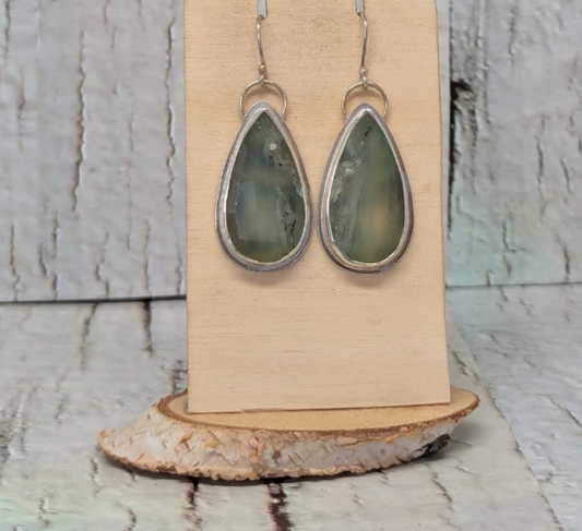 Peruvian Blue Opal Earrings