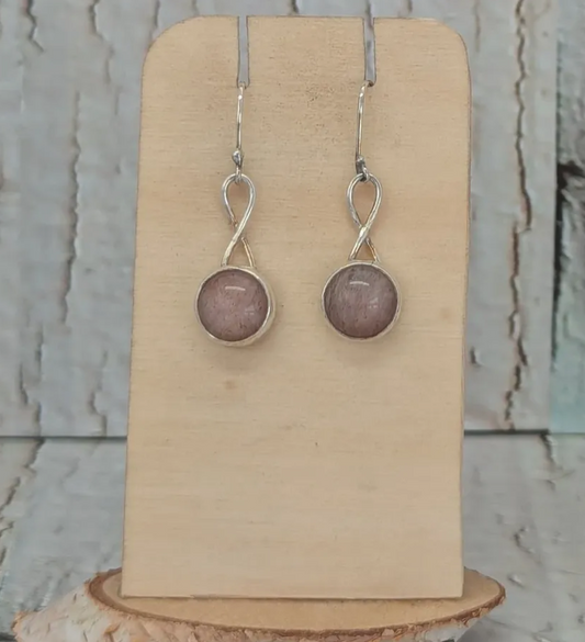 Peach Moonstone Earrings
