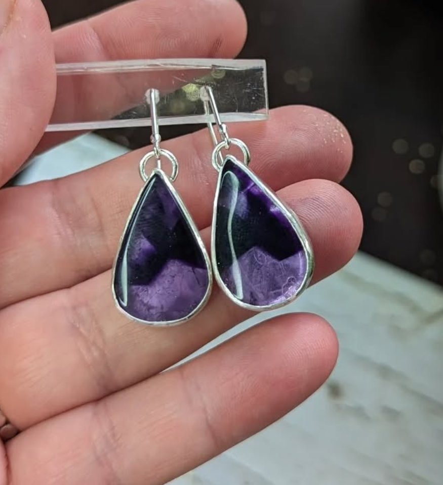 Trapiche Amethyst Earrings