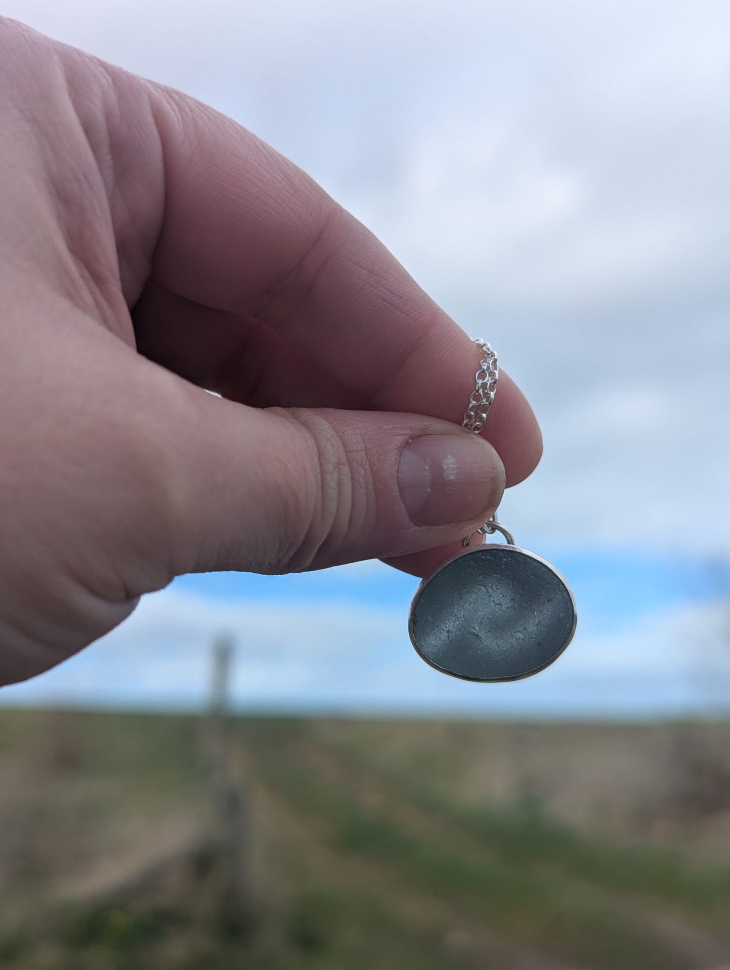 Pale Green Sea Glass Necklace