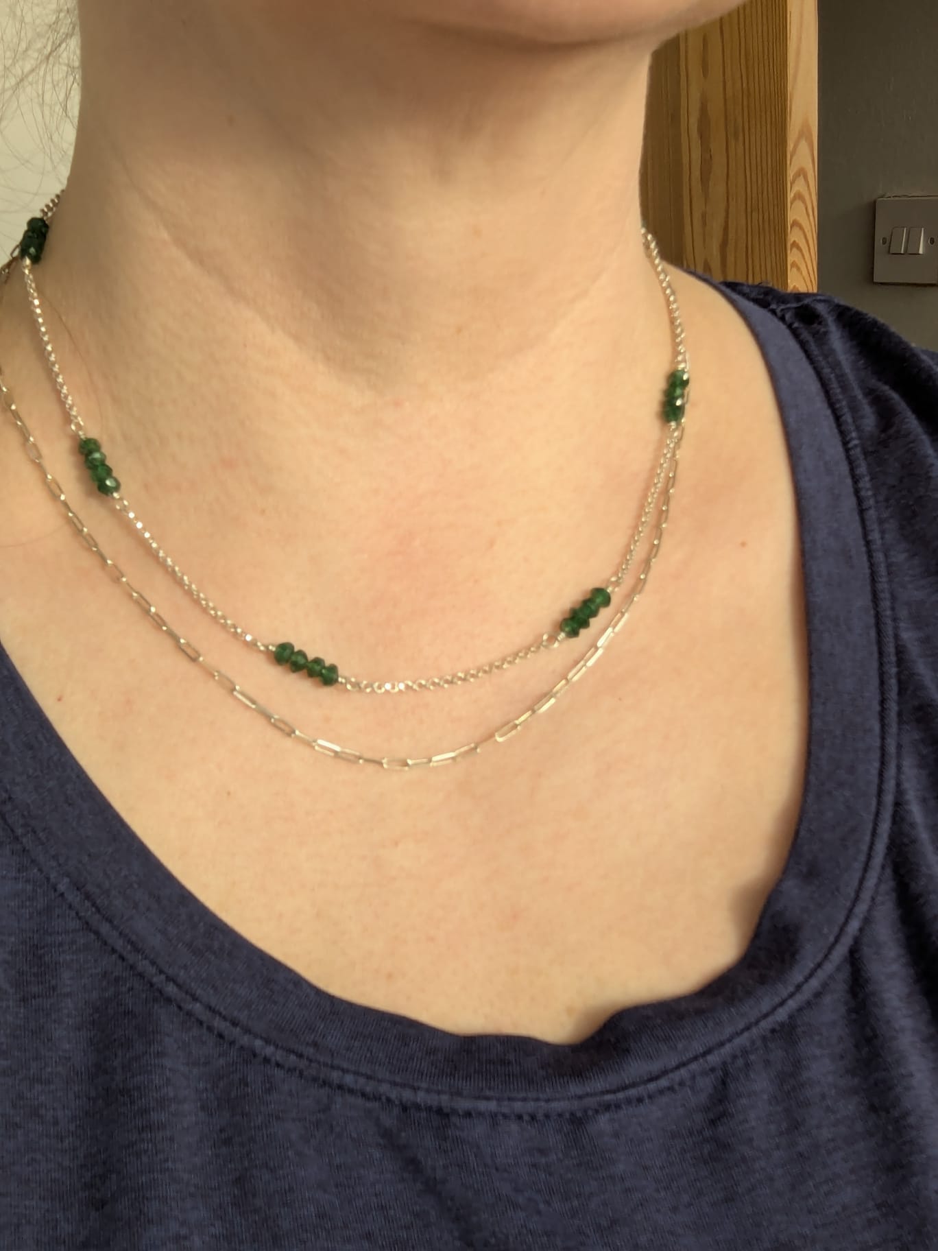 Aventurine Bead Double Layer Necklace