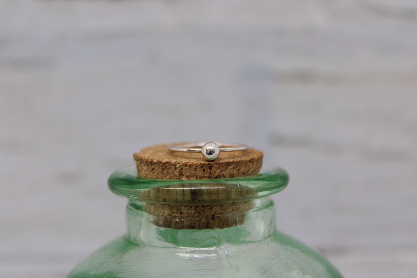 Recycled Silver Ball Ring
