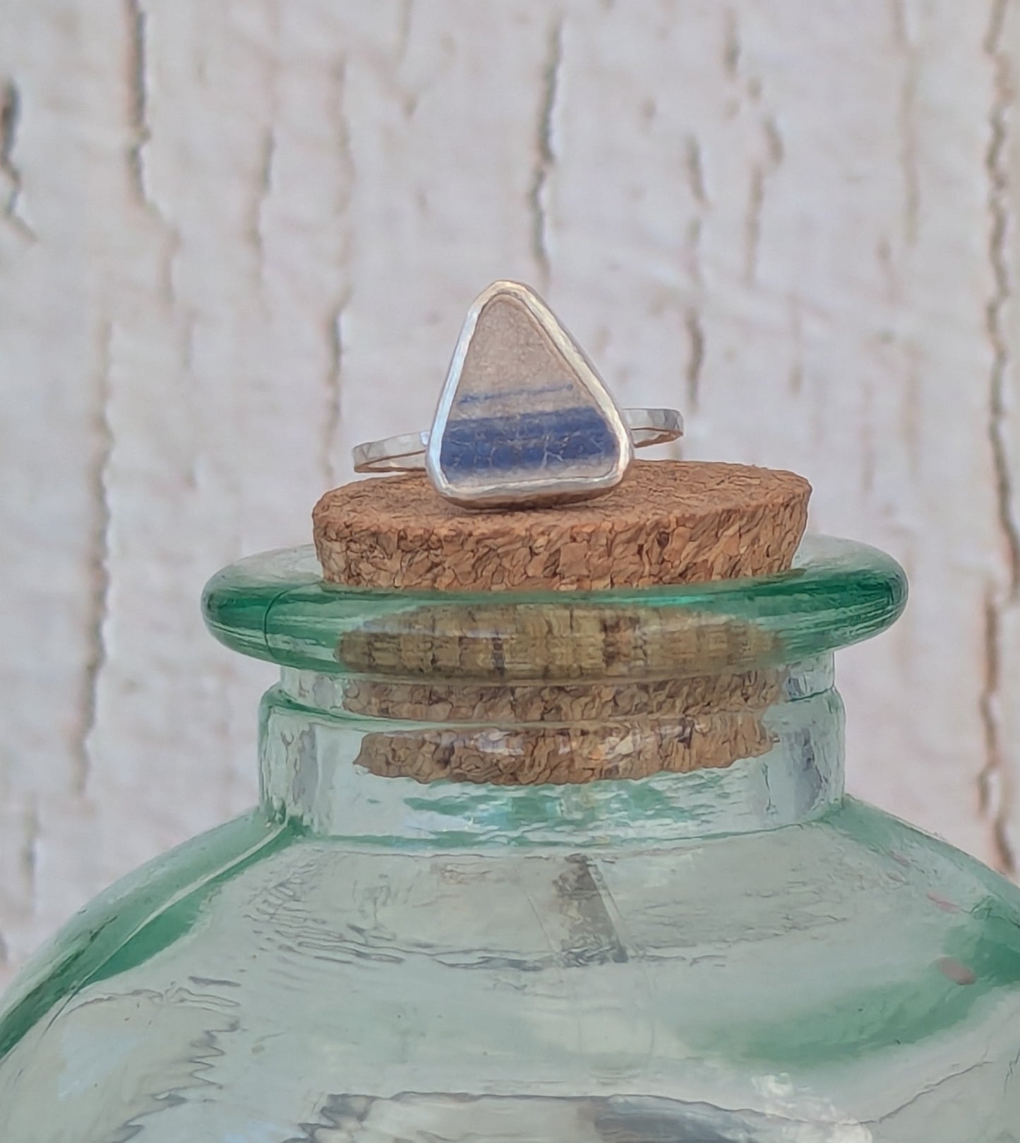 Blue and White Sea Pottery Ring