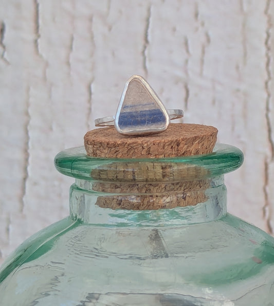Blue and White Sea Pottery Ring