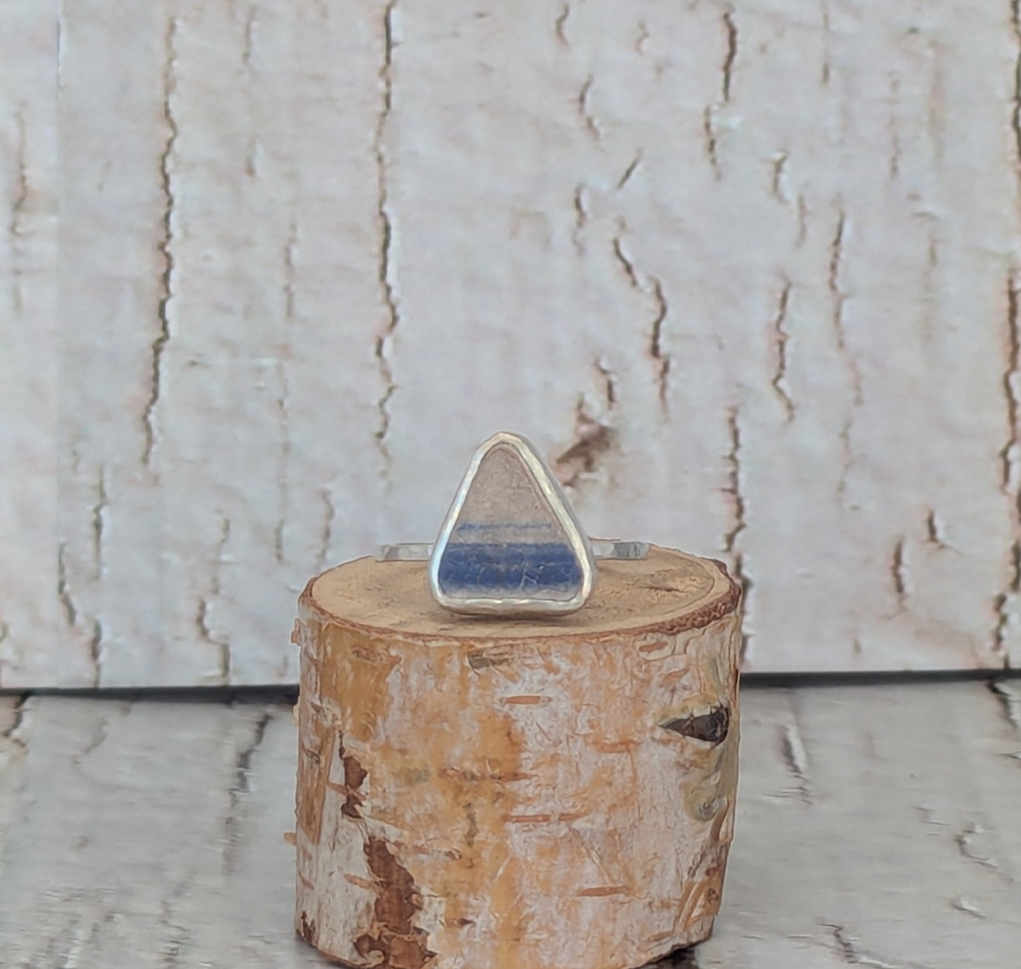 Blue and White Sea Pottery Ring