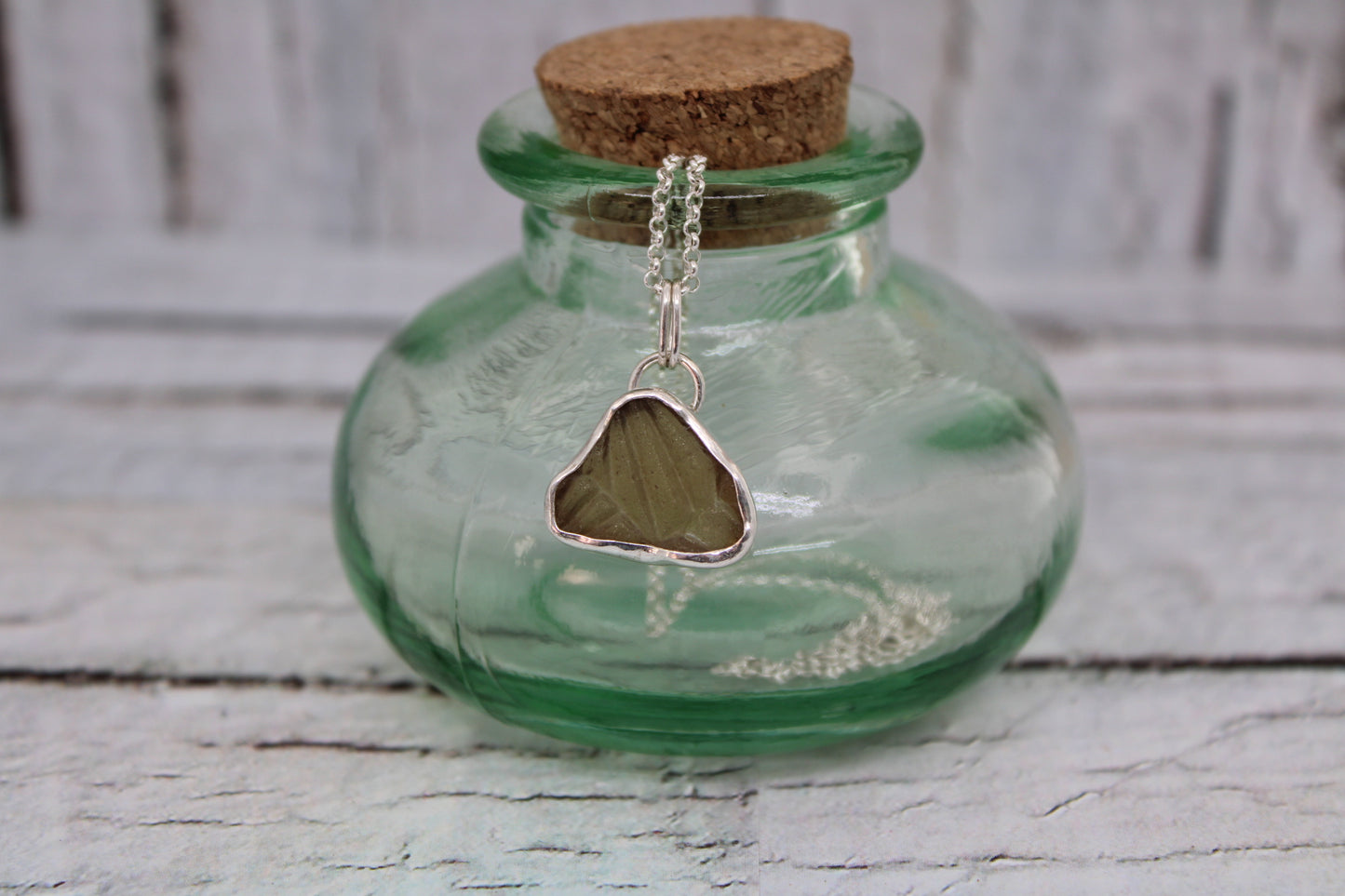 Patterned Scottish Sea Glass Necklace