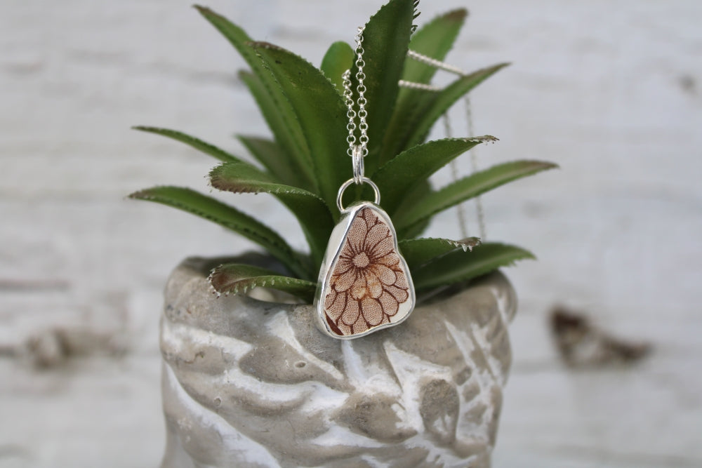 Floral Sea Pottery Necklace