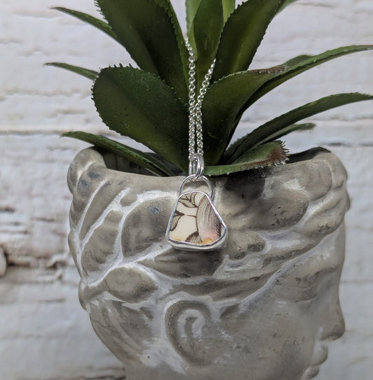 Tiny Patterned Sea Pottery Necklace