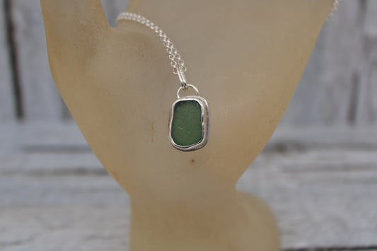 Green Sea Glass Necklace