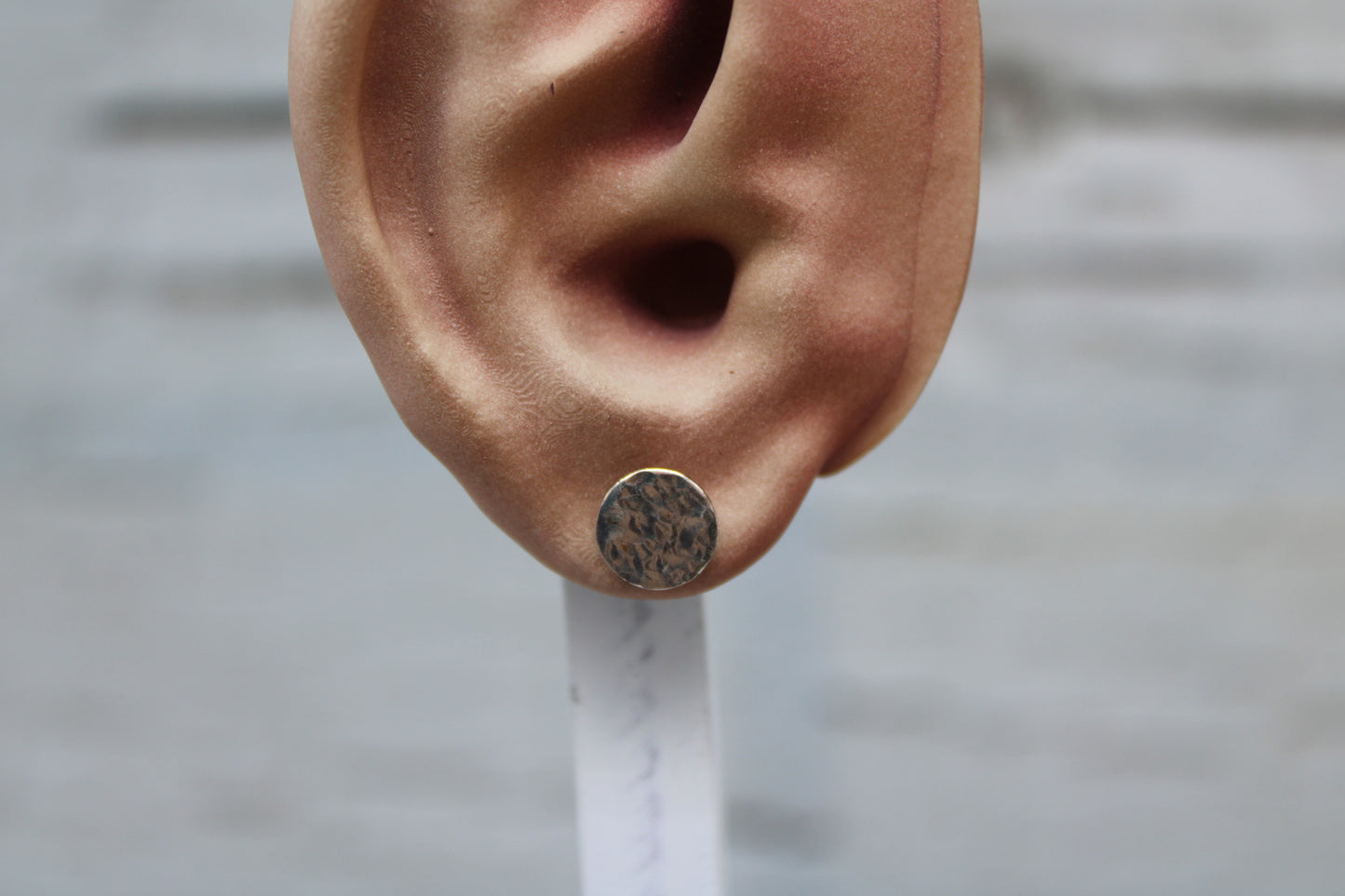 Hammered Disc Studs