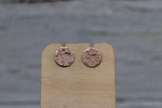 Hammered Disc Studs