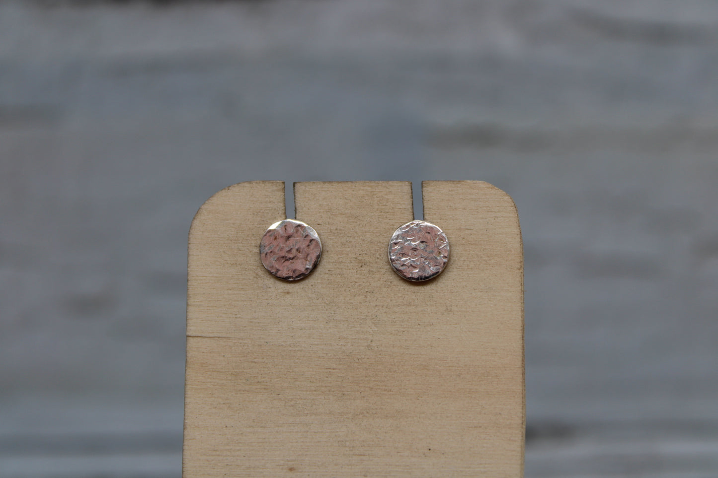 Hammered Disc Studs