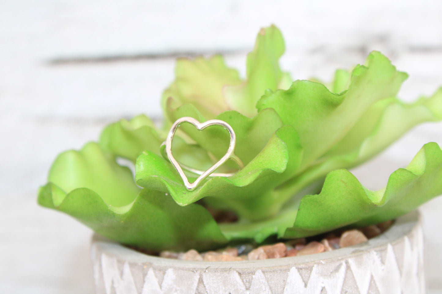 Large Open Heart Ring