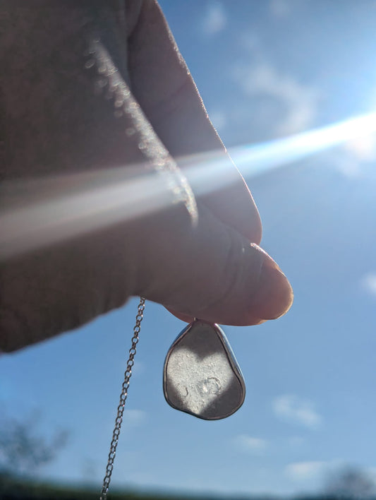 Sea Glass Necklace with Heart