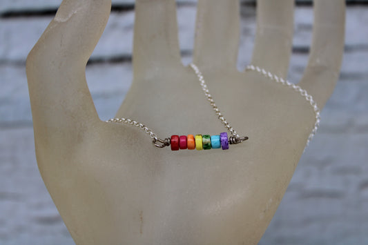 Dyed Howlite Rainbow Necklace