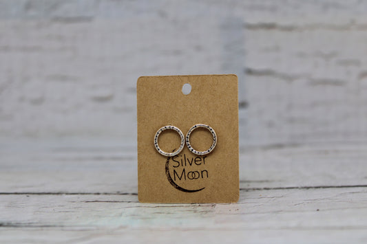Textured Open Circle Studs