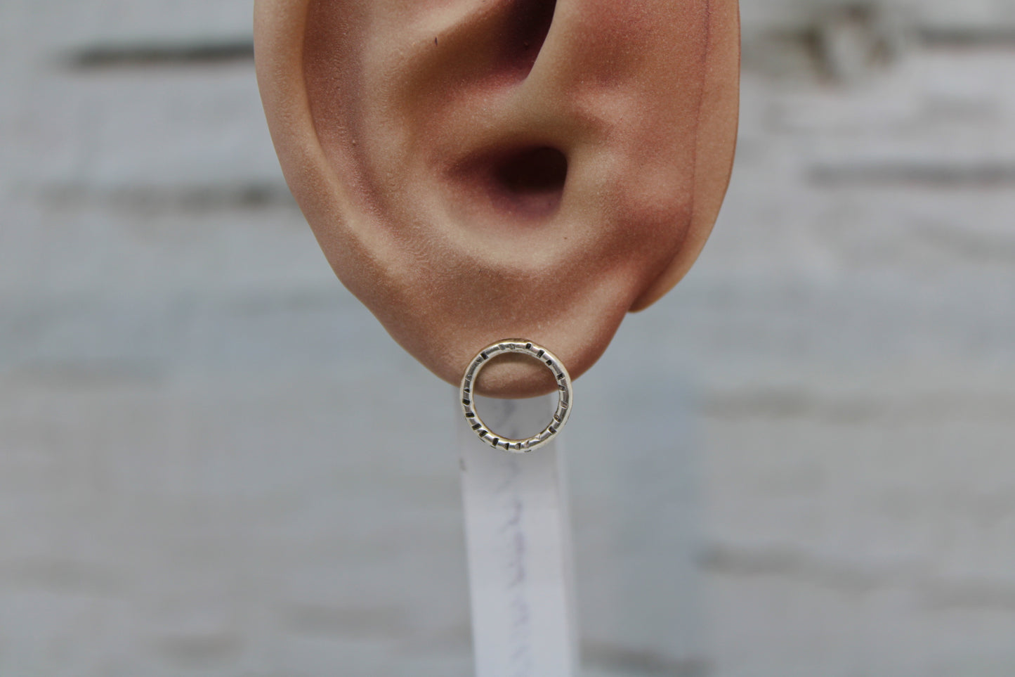 Textured Open Circle Studs