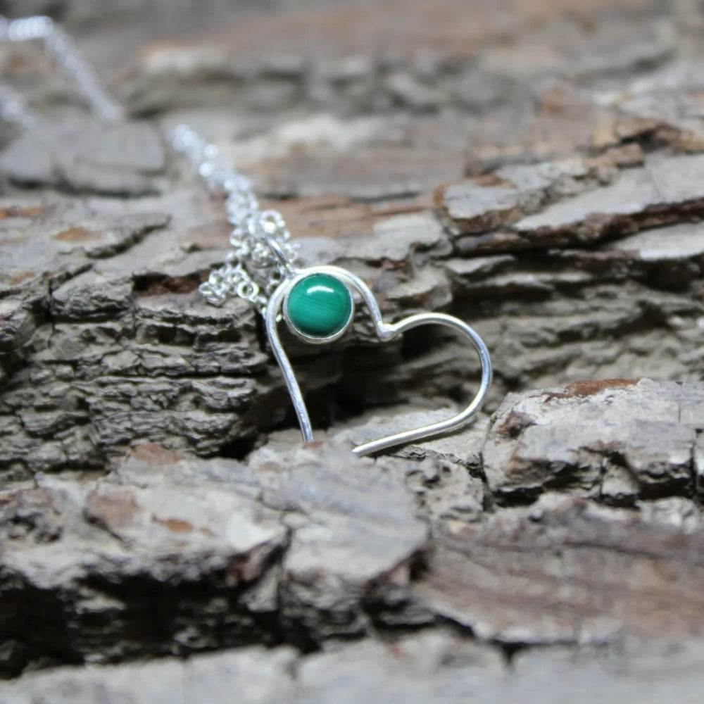 Malachite Heart Necklace