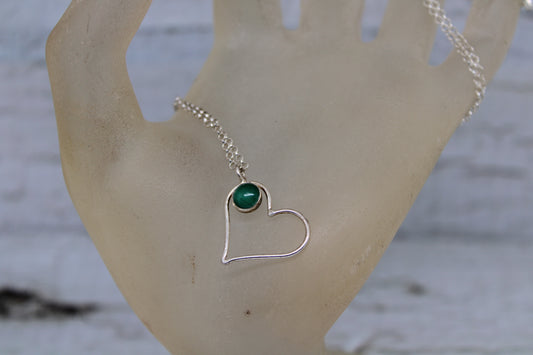 Malachite Heart Necklace