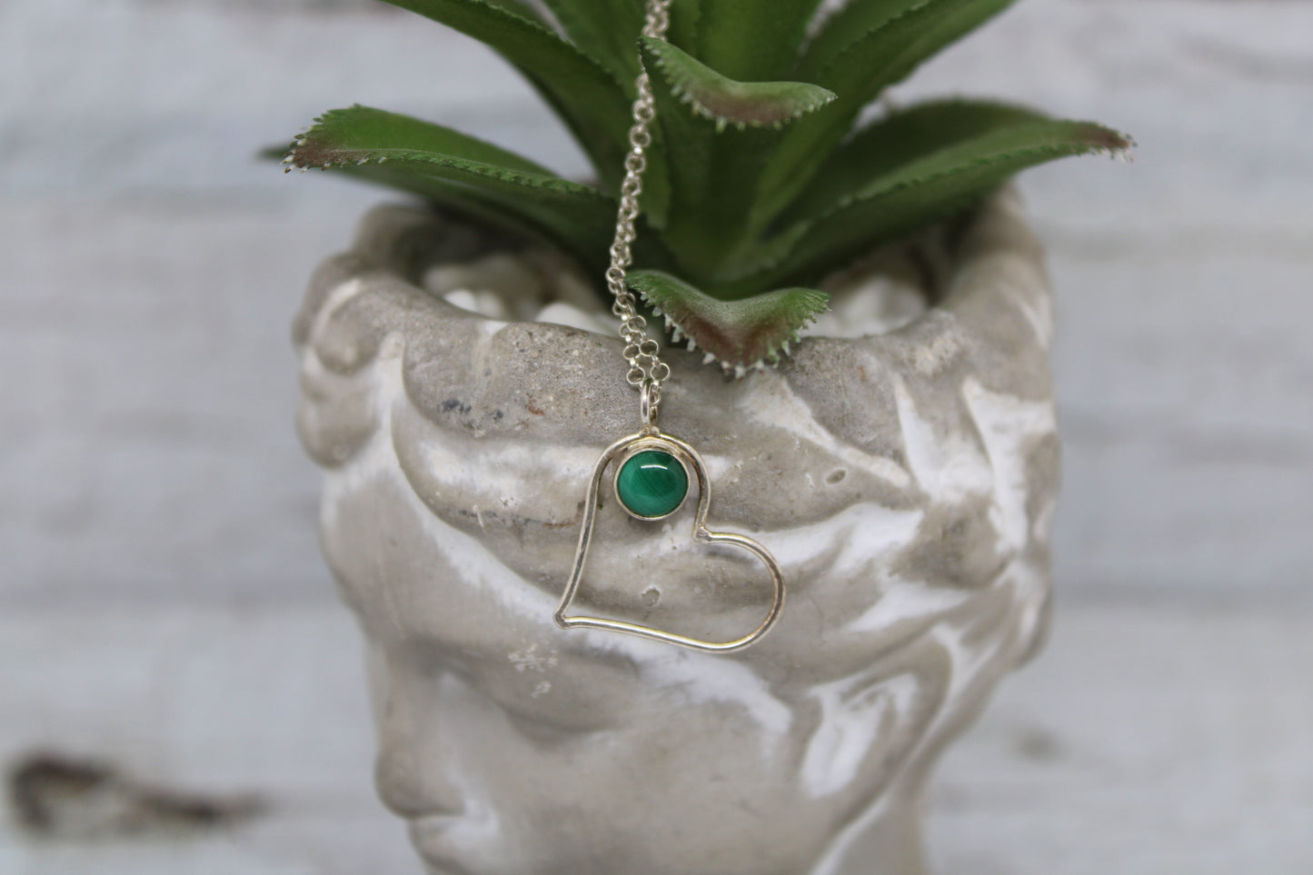 Malachite Heart Necklace