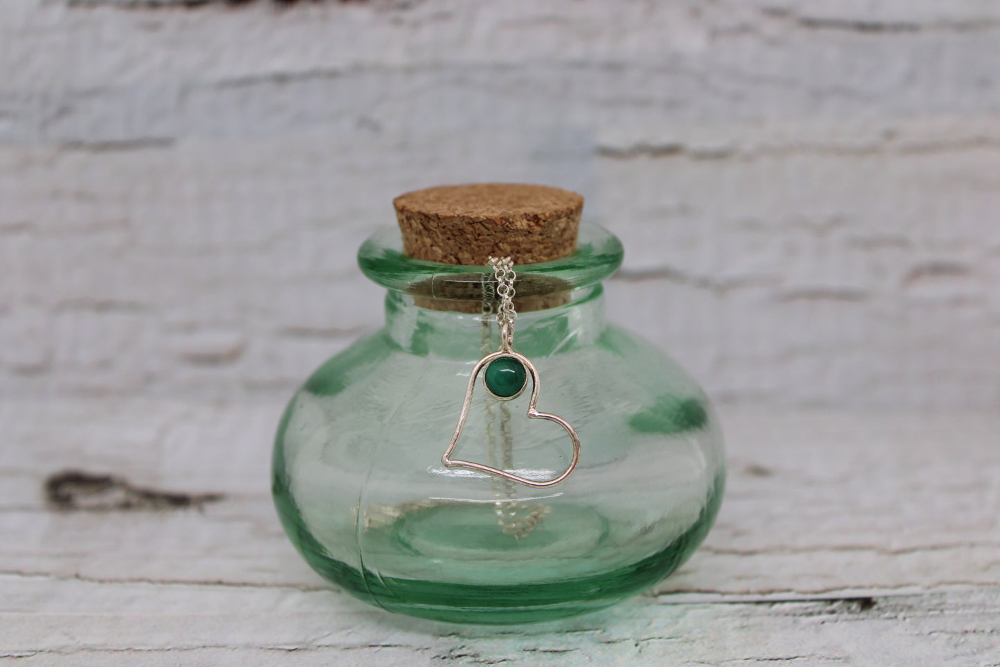 Malachite Heart Necklace