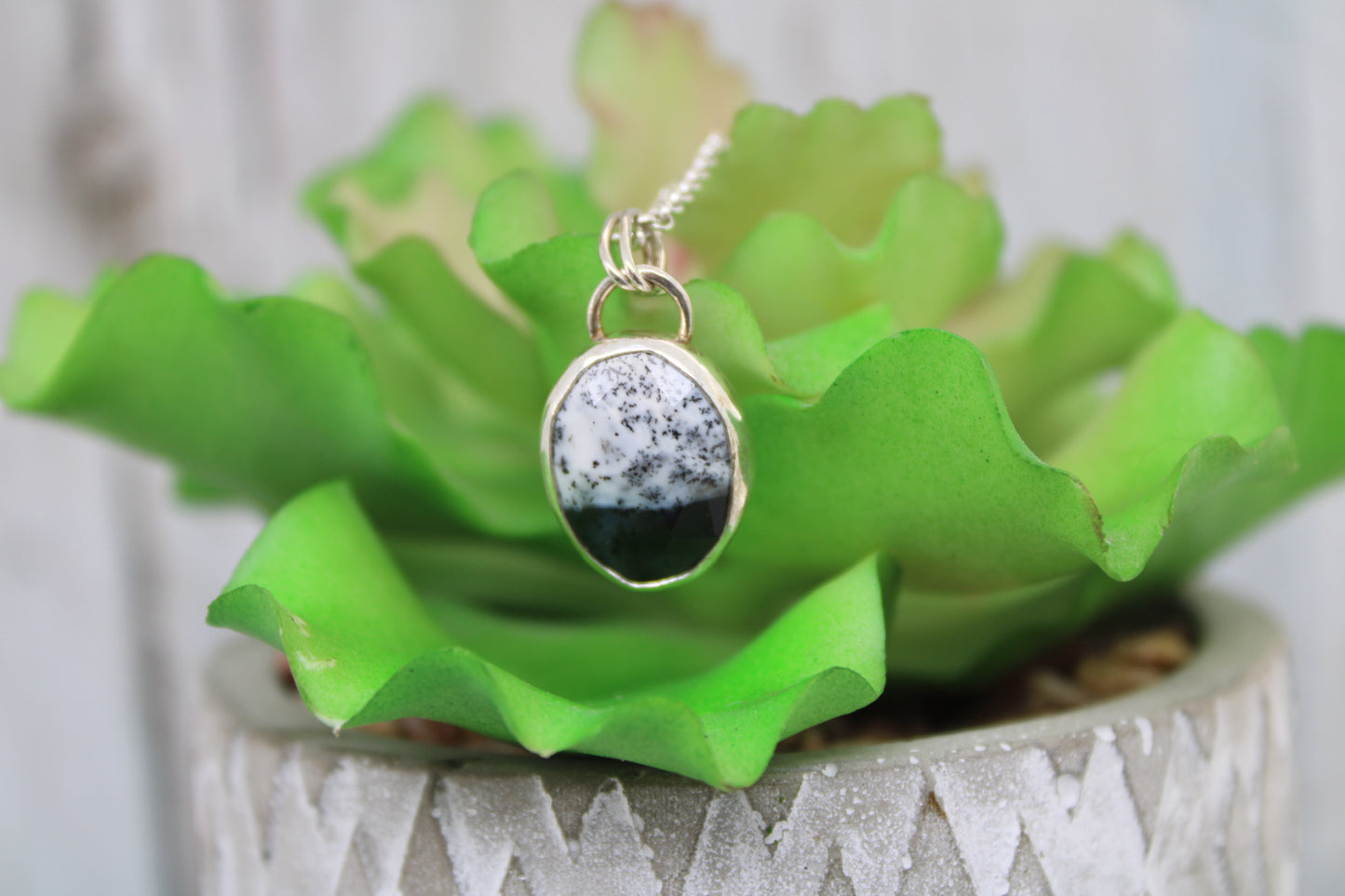 Merlinite Dendritic Agate Necklace