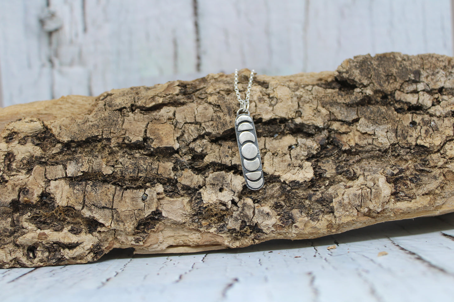 Vertical Moon Phases Necklace
