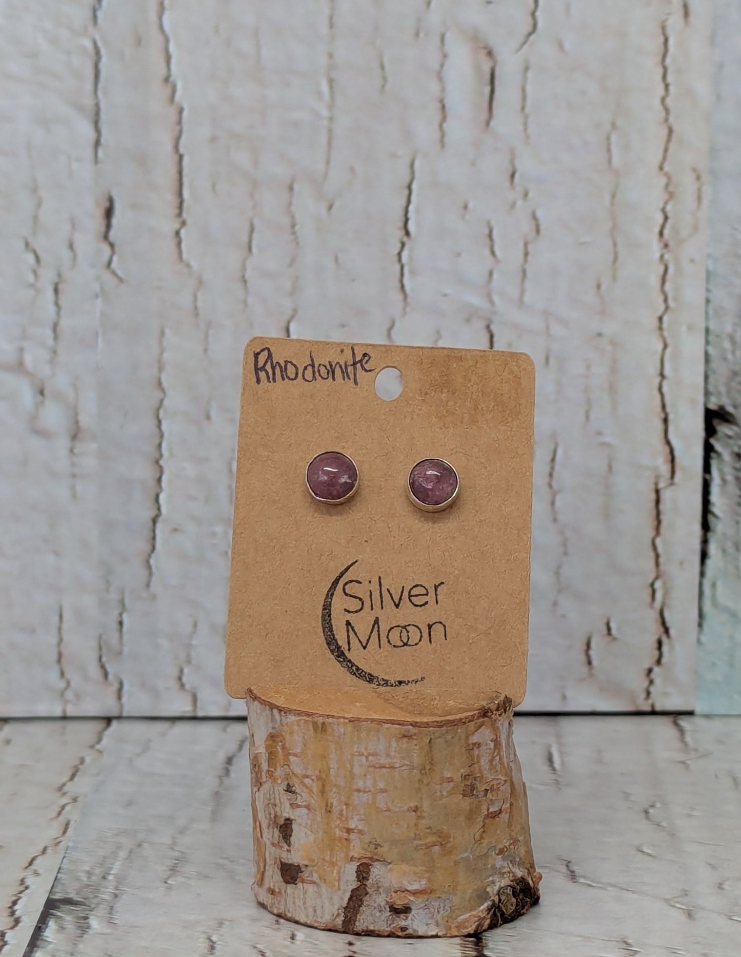 Rhodonite Studs