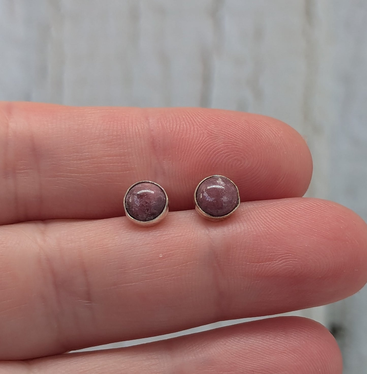 Rhodonite Studs
