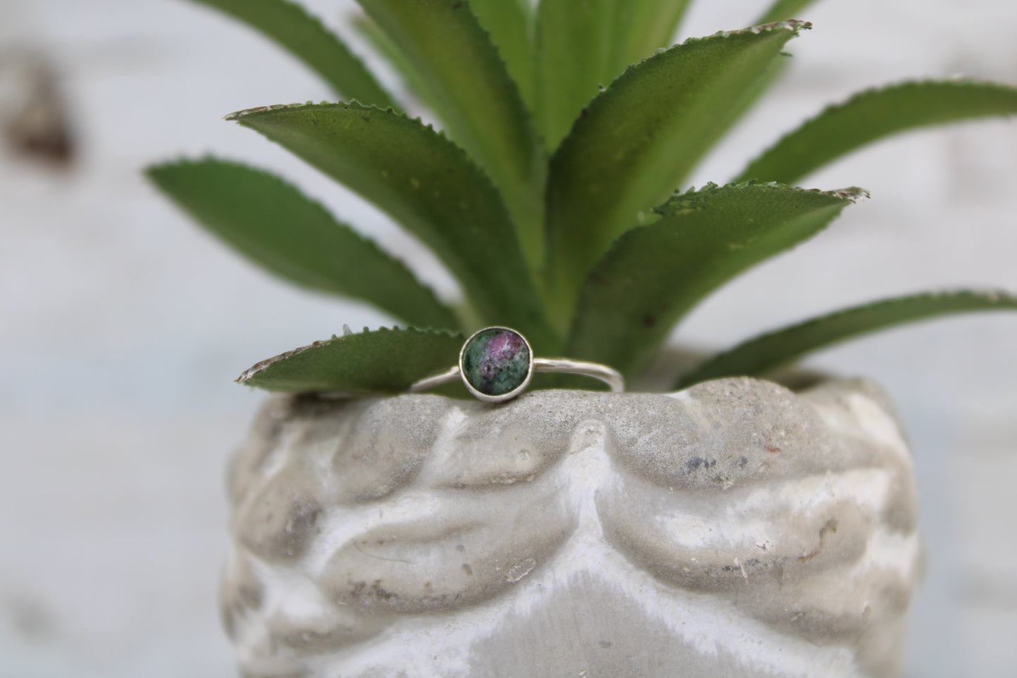 Ruby Zoisite Ring