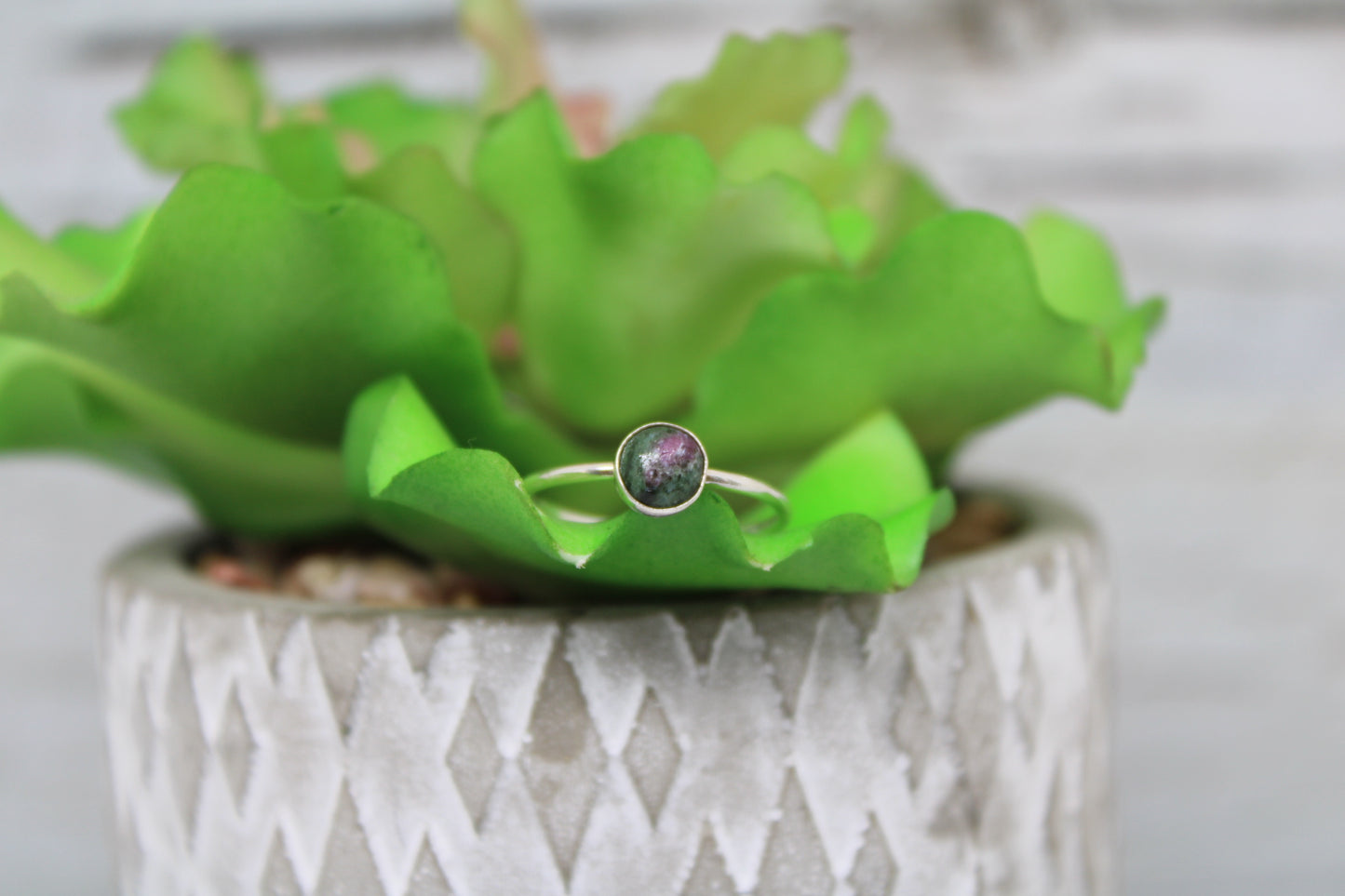 Ruby Zoisite Ring