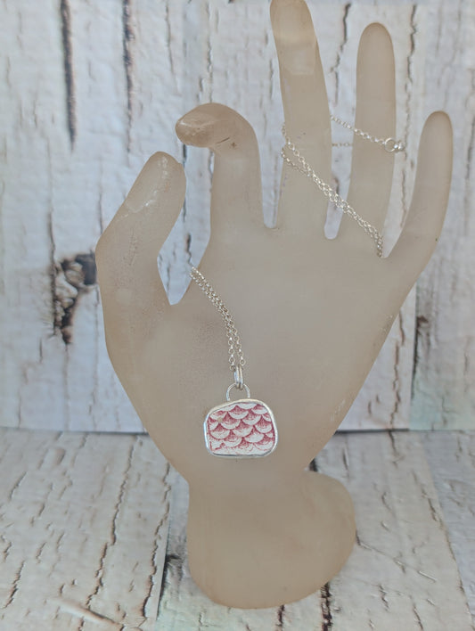 Red Mermaid Scales Necklace
