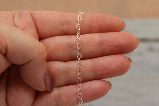 4mm Flat Heart Chain