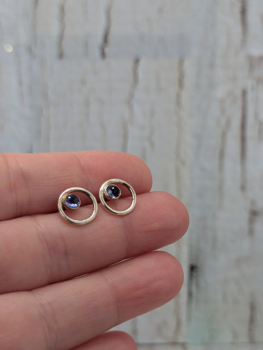 Iolite Stud Earrings