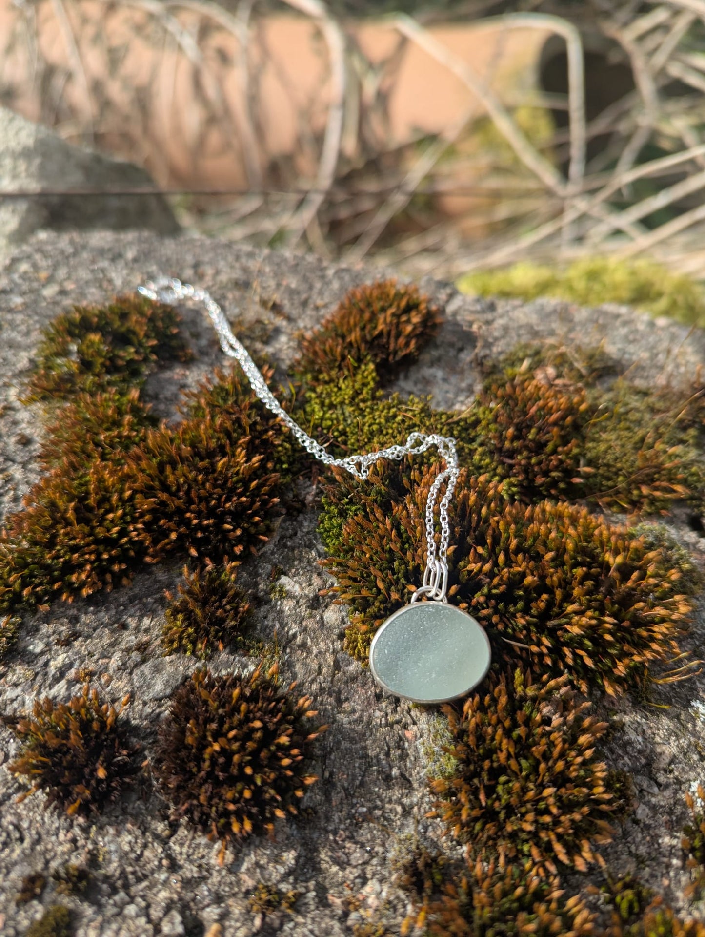Pale Green Sea Glass Necklace