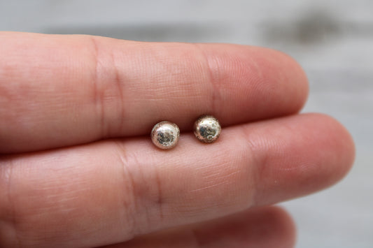 Recycled Silver Ball Studs