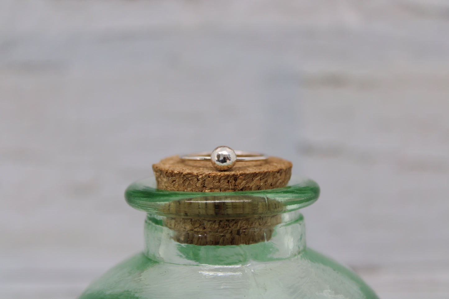Recycled Silver Ball Ring