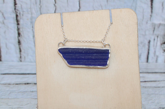 Blue Sea Glass Necklace