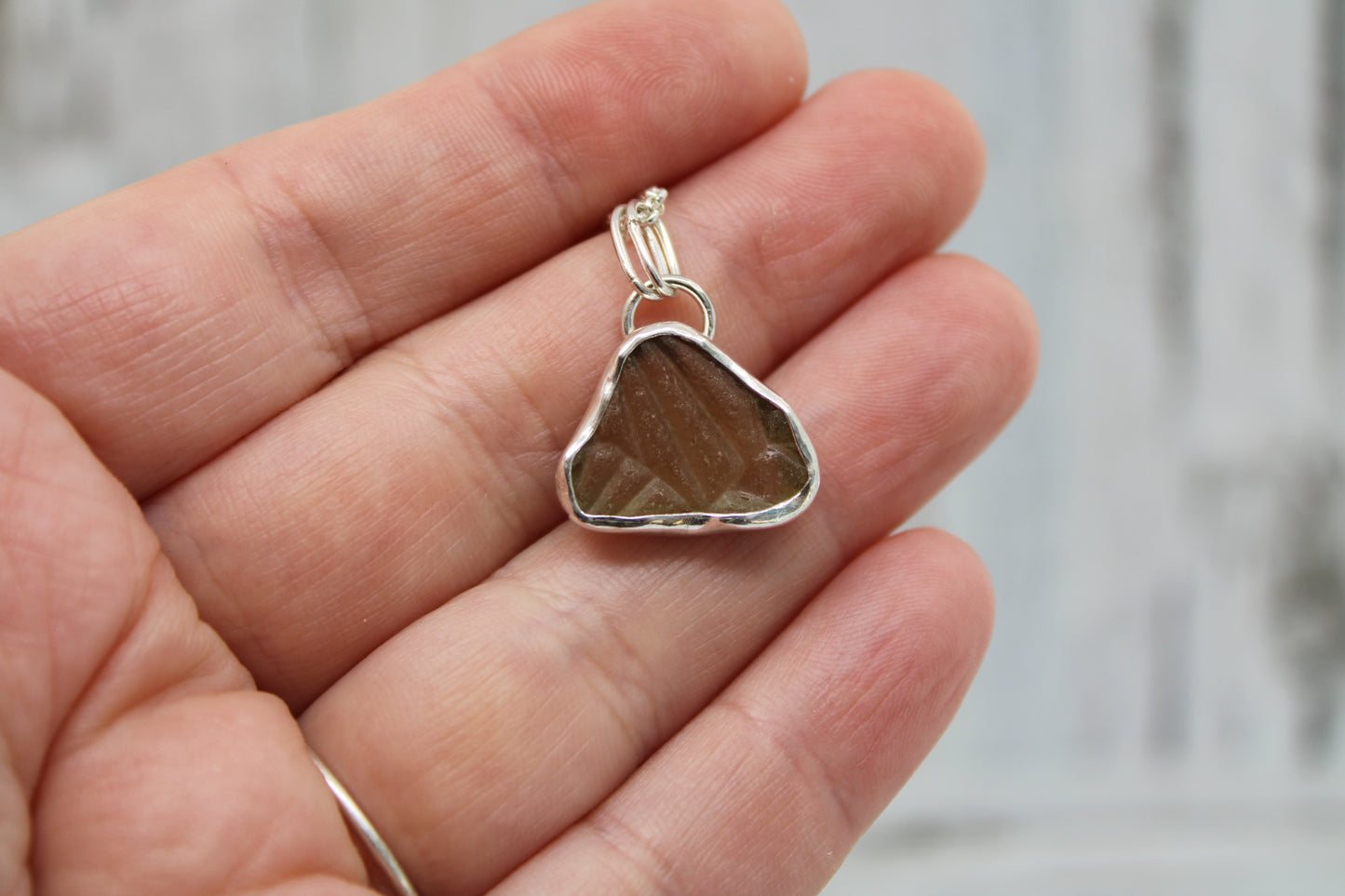 Patterned Scottish Sea Glass Necklace
