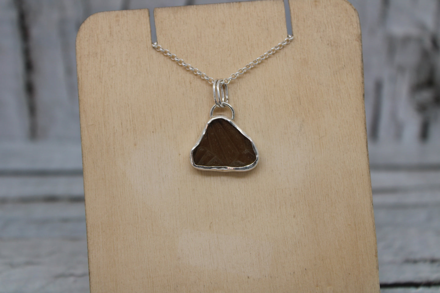 Patterned Scottish Sea Glass Necklace