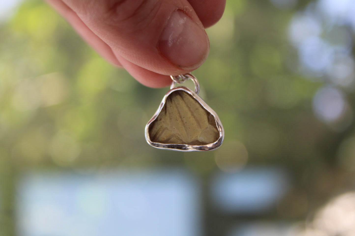 Patterned Scottish Sea Glass Necklace