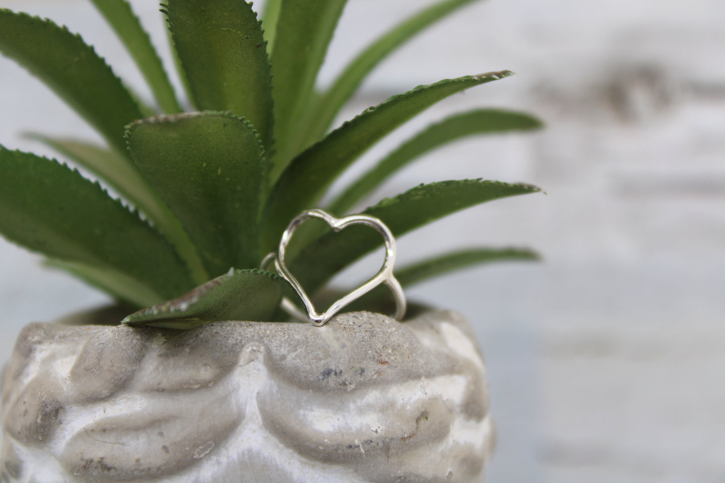 Large Open Heart Ring