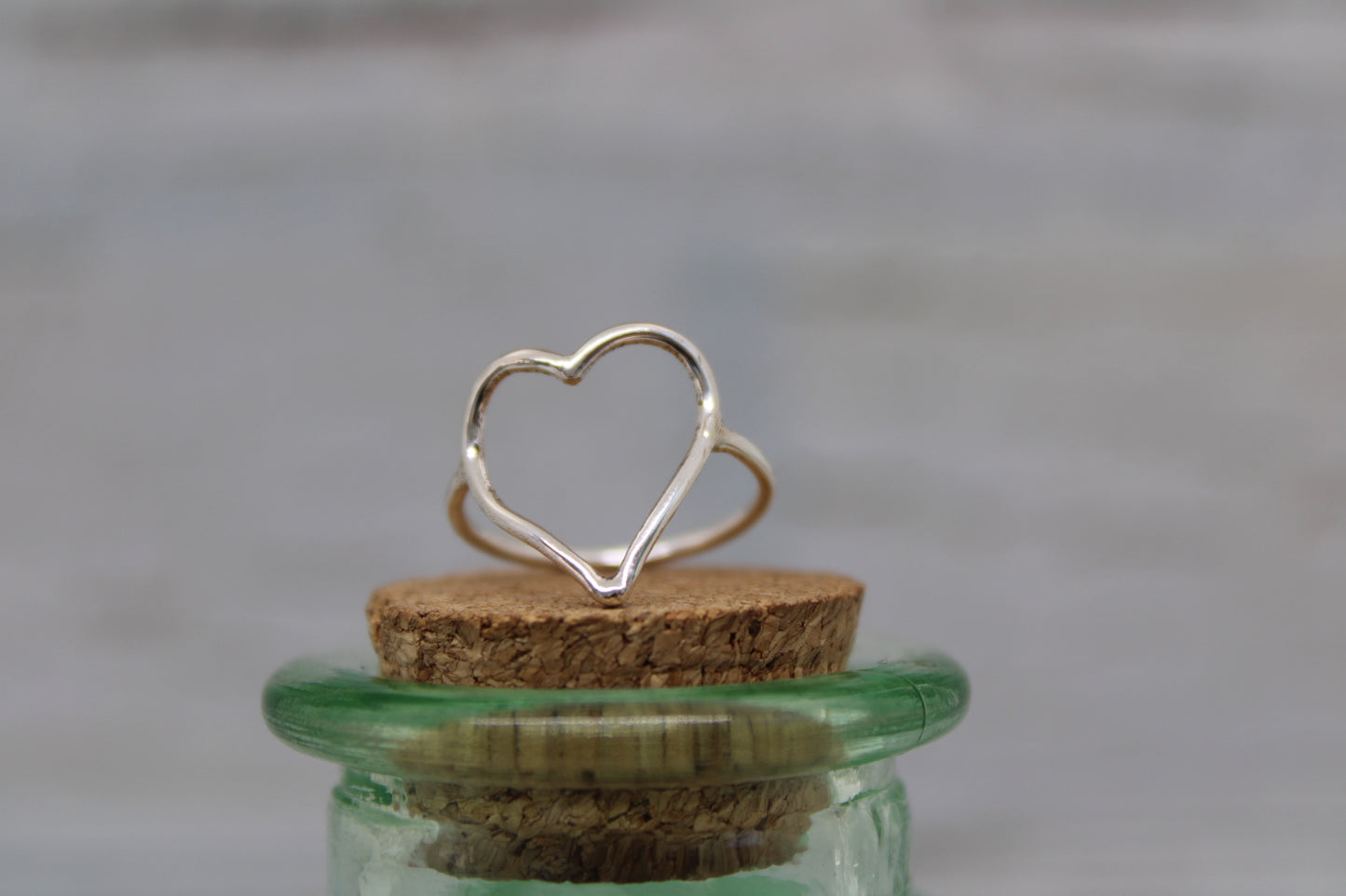 Large Open Heart Ring